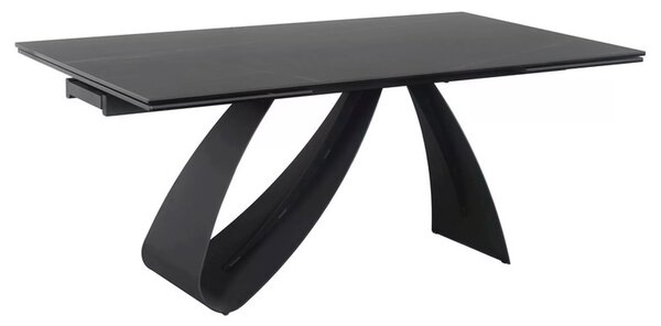 Signal Jedálenský stôl DIUNA CERAMIC ČIERNA SAHARA NOIR/MAT ČIERNA (160-240)X90