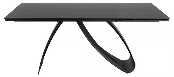 Signal Jedálenský stôl DIUNA CERAMIC ČIERNA SAHARA NOIR/MAT ČIERNA (160-240)X90