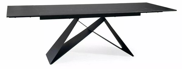Signal CERAMIC jedálenský stôl WESTIN ČIERNA SAHARA NOIR/MAT ČIERNA (160-240)X90