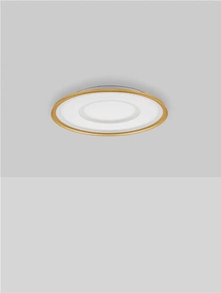 LED stmievateľné zlaté dizajnové stropné svietidlo Figin 60 s diaľkovým ovládaním 49W – Zlatá