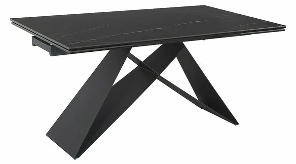 Signal CERAMIC jedálenský stôl WESTIN ČIERNA SAHARA NOIR/MAT ČIERNA (160-240)X90
