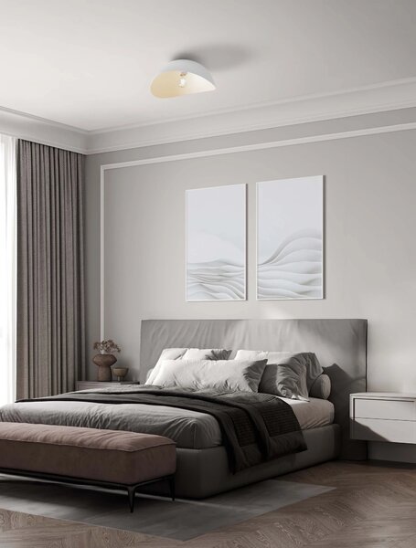 LED biele moderné stropné svietidlo Opsi 40 – Biela