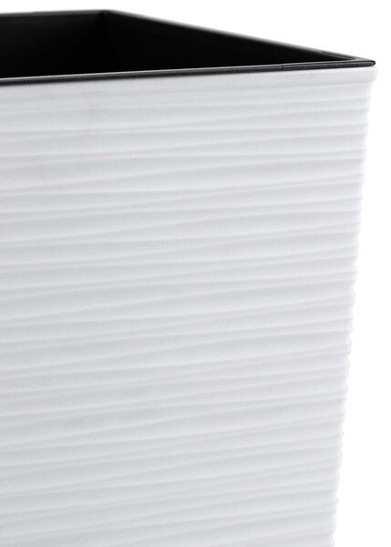 PLASTOVÝ KVETINÁČ FLORE RIFLO 30X30 CM BIELA