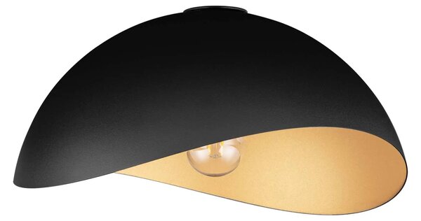 LED čierno-zlaté dizajnové stropné svietidlo Opsi 40 – 40 x 10 cm