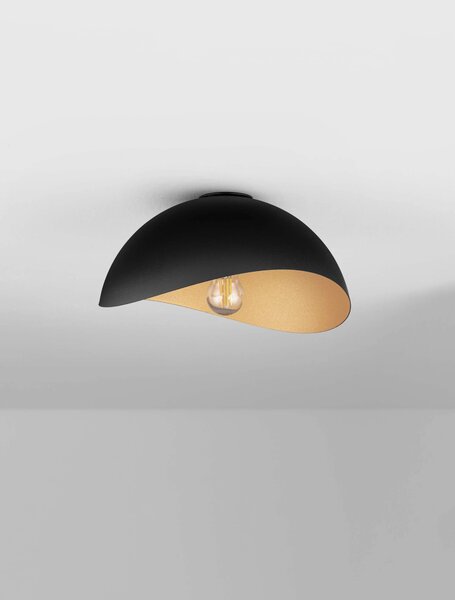 LED čierno-zlaté dizajnové stropné svietidlo Opsi 30 – 30 x 10 x 4,2 cm