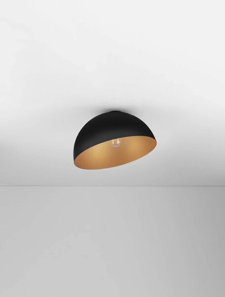 LED čierno-zlaté dizajnové stropné svietidlo Onia 40 – 40 x 10 cm