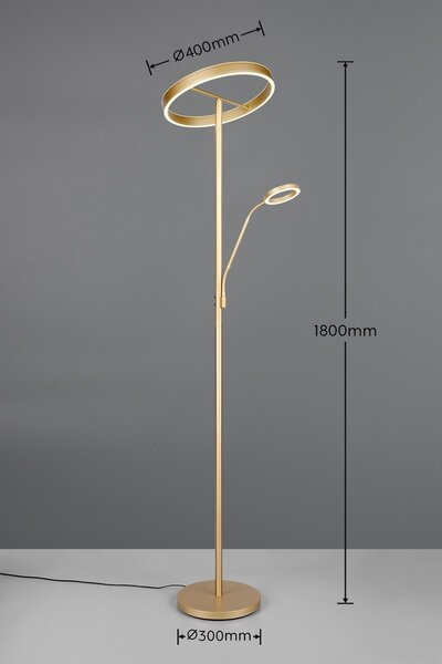Trio T449510279 LED stojacia lampa WILLIS | 39+6W integrovaný LED zdroj | 4600lm | 2300+3000+4000K