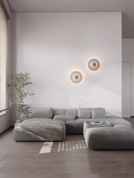 LED bluish šedé nástenné svietidlo Edem – Sivá