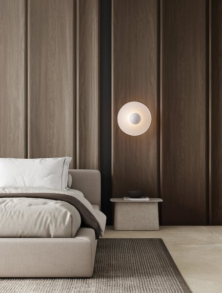 LED biele nástenné svietidlo Edem – Biela