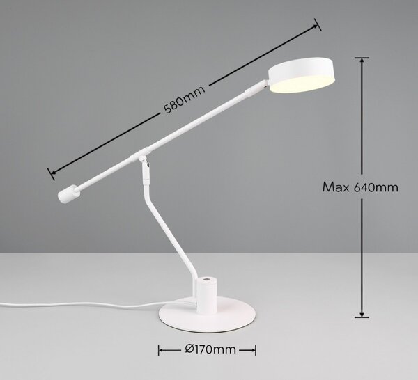 Trio T549010131 LED stolná lampička MANDURO | 6W integrovaný LED zdroj | 560lm | 2700-6500K