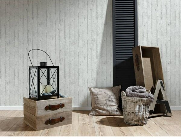 A.S. Création | Vliesová tapeta na stenu Best of Wood & Stone 7137-11 | 0,53 x 10,05 m | šedá