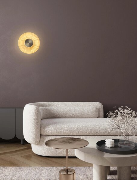 LED zlato-amber nástenné svietidlo Nous – Zlatá