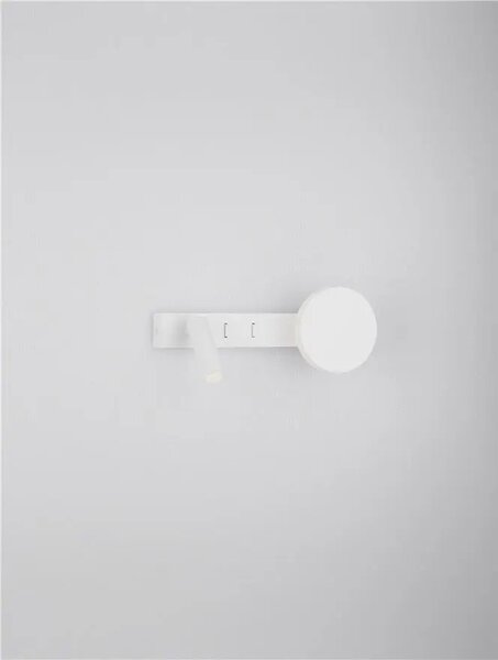 LED biele svietidlo na stenu Noima – Biela