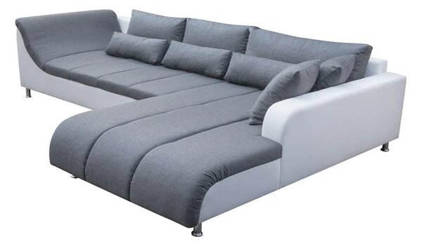 Zltahala.sk LOFT rohová sedacia súprava, Ľavá, biela/sivá (soft 17/inari 94)