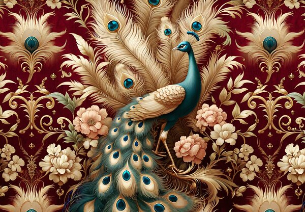 Fototapeta - Elegantný páv (147x102 cm)