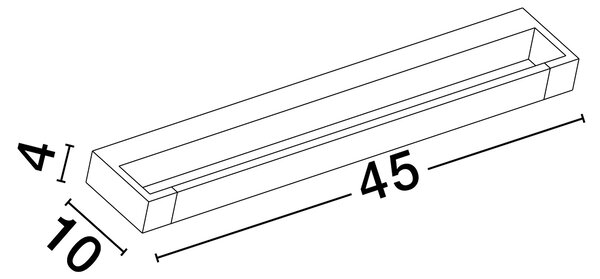 LED čierne svietidlo na stenu Arga 45 – Čierna