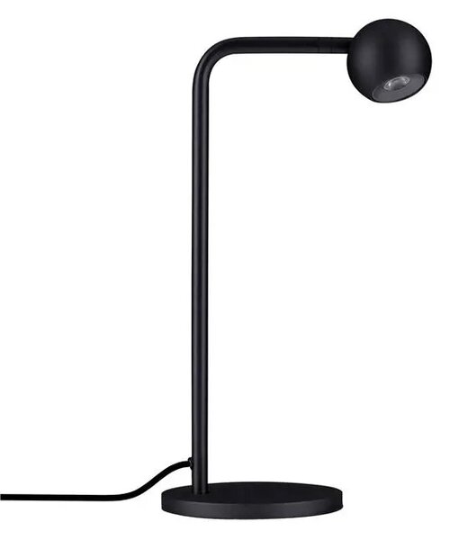 LED čierna stolná lampa Sfera