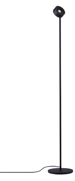 LED čierna stojaca lampa Irida so šošovkami