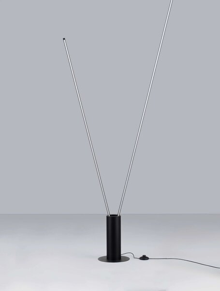 LED čierna stojaca lampa Kimolia