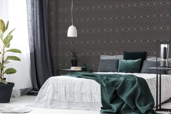 A.S. Création | Vliesová tapeta na stenu Versace 37049-4 | 0,70 x 10,05 m | čierna, šedá