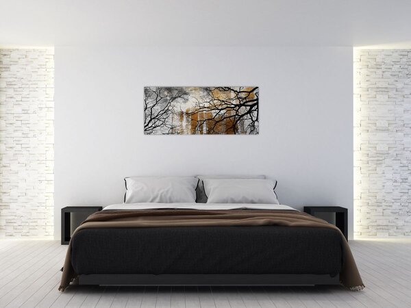 Obraz - Siluety stromov (120x50 cm)