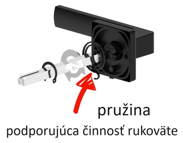 ERGO Line WC kľučka na dvere čierna, Čierna na WC