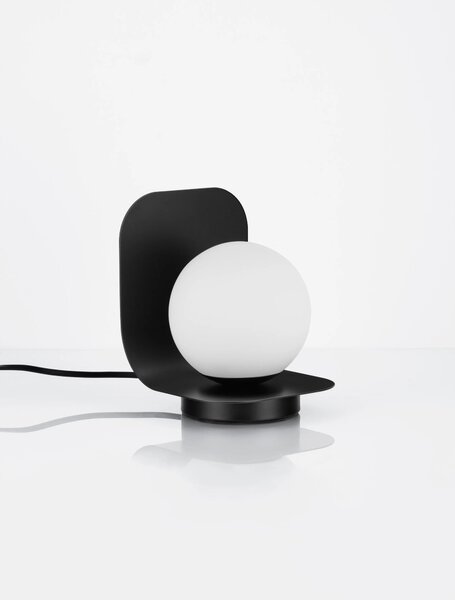 LED čierna stolná lampa Kamen