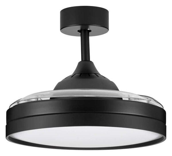 LED čierne moderné stropné svietidlo Nevma s diaľkovým ovládaním – Čierna