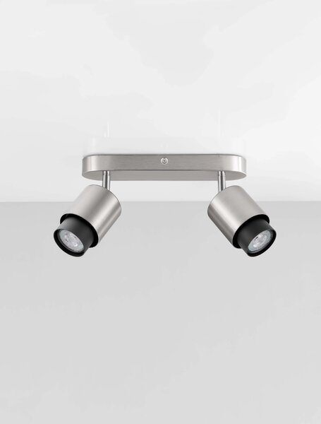 LED nikel designové stropné svietidlo Ison 2 – Sivá