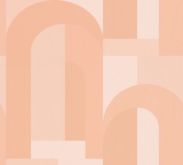 A.S. Création | Vliesová tapeta na stenu AP Arcade 39170-2 | 0,53 x 10,05 m | krémová, oranžová, marhuľová