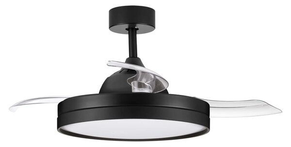 LED čierne moderné stropné svietidlo Nevma s diaľkovým ovládaním – Čierna
