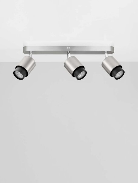 LED nikel designové stropné svietidlo Ison 3 – Sivá