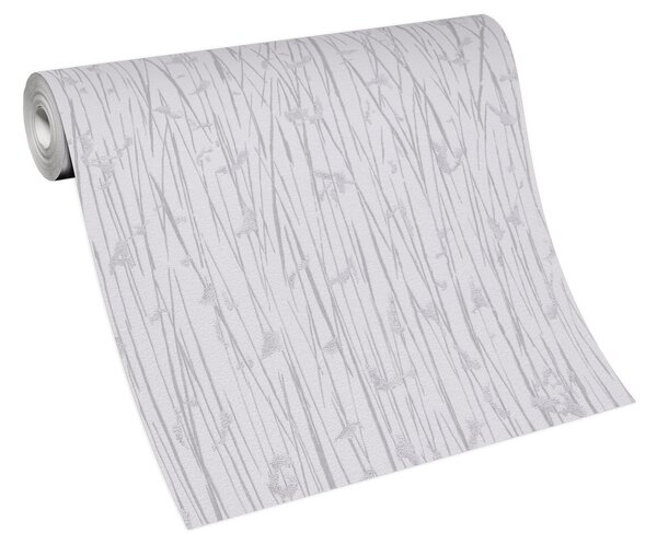 DIMEX | Vliesová tapeta na stenu WPE-901280 | 0,53 x 10,05 m | biela, metalická