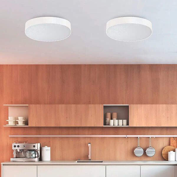 Moderné LED stropné svietidlo Monza II R 30 3000K biele – Biela