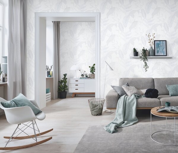 DIMEX | Vliesová tapeta na stenu WPE-901778 | 0,53 x 10,05 m | krémová, šedá