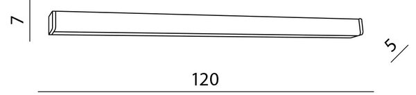 LED nástenné svietidlo Peter 120 3000 chróm – Sivá