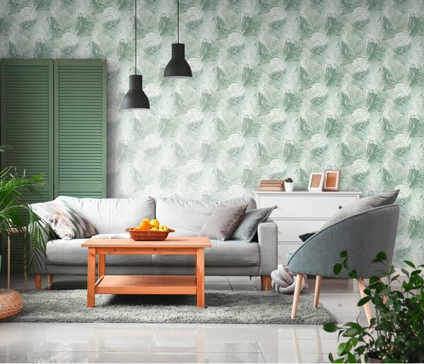 DIMEX | Vliesová tapeta na stenu WPE-901913 | 0,53 x 10,05 m | zelená, biela