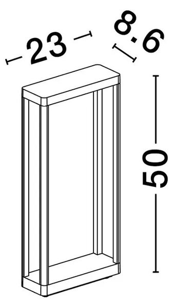 Vonkajšia lampa Cosmic 75 – 75 x 120 cm