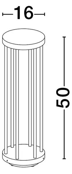 Vonkajšia lampa Nereus 50 – 50 x 12 cm