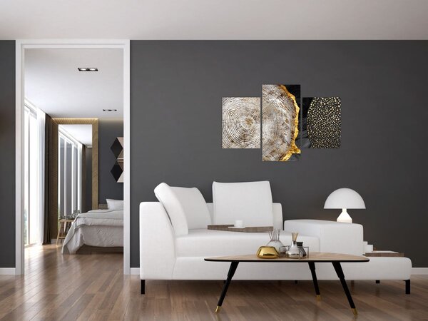 Obrázok - Kmeň stromu v koláži 2 (90x60 cm)