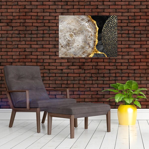 Obrázok - Kmeň stromu v koláži 2 (70x50 cm)