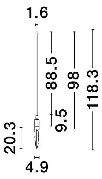 Vonkajšia lampa Dessay 118 – 118 cm
