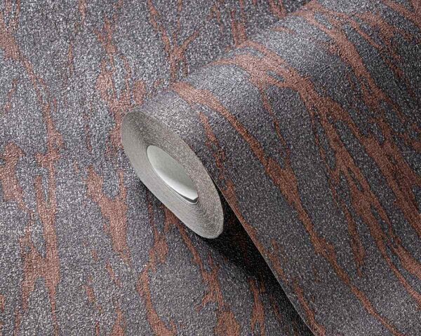 A.S. Création | Vliesová tapeta na stenu Smart Surfaces 39563-4 | 0,53 x 10,05 m | hnedá, šedá, metalická