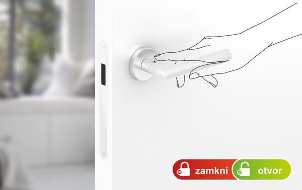 NOVA S kľučka INOX s integrovaným zámkom NOVOSLX, Pravá Nerez