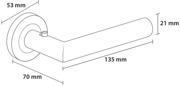 NOVA S kľučka INOX s integrovaným zámkom NOVOSLX, Pravá Nerez