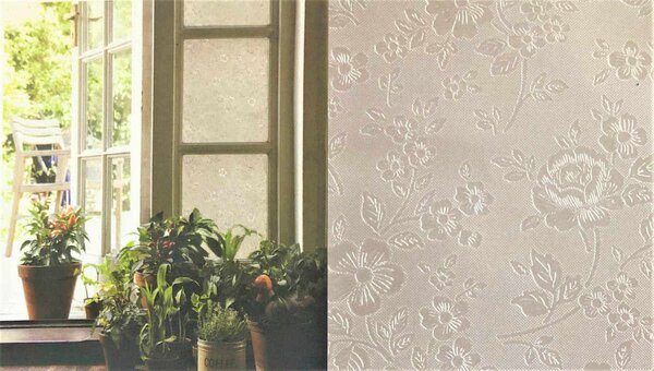 PATIFIX | Statická okenná fólia na sklo KVETY 31-2855 | šírka 45 cm | priehľadná