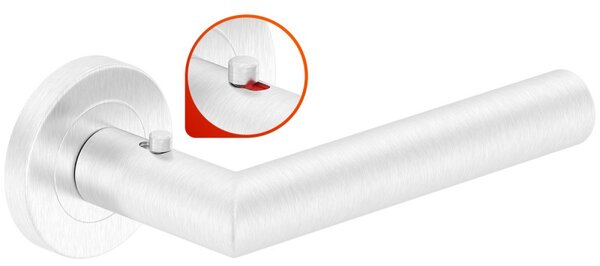 NOVA S kľučka INOX s integrovaným zámkom NOVOSLX, Pravá Nerez