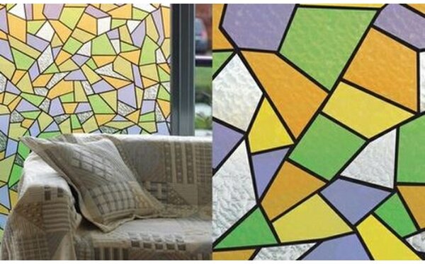 PATIFIX | samolepiaca okenná fólia na sklo 91-2215 | šírka 90 cm | FAREBNÉ ORNAMENTY