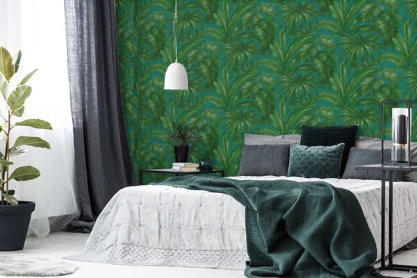 A.S. Création | Vliesová tapeta na stenu Versace 96240-6 | 0,70 x 10,05 m | tyrkysová, zelená