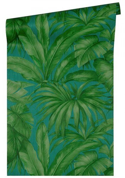 A.S. Création | Vliesová tapeta na stenu Versace 96240-6 | 0,70 x 10,05 m | tyrkysová, zelená